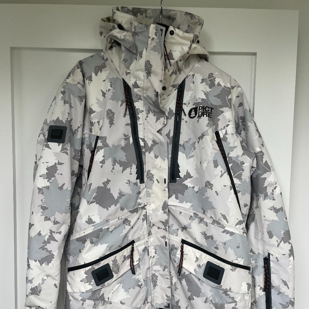 Men's Picture Organic White Camo Snow Jacket